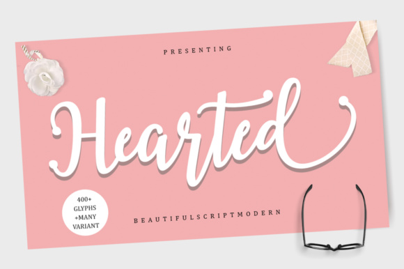 Hearted Font: The Modern Script for Elegant Design