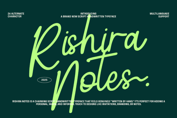 Rishira Notes: How a Handwritten Script Typeface Brings Authenticity to Modern Design