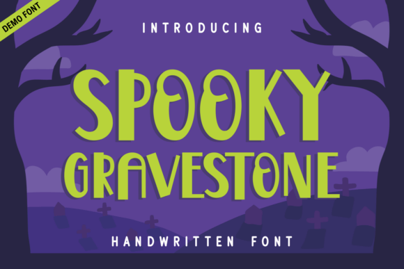 Spooky Gravestone Demo Font: A Haunted Handwritten Typeface